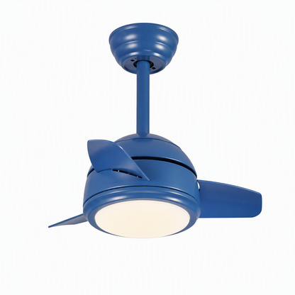Blue Compact Ceiling Fan with Light - FAN930-03