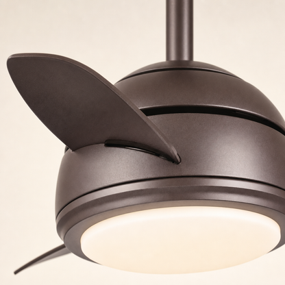 Brown Compact Ceiling Fan with Light - FAN930-05