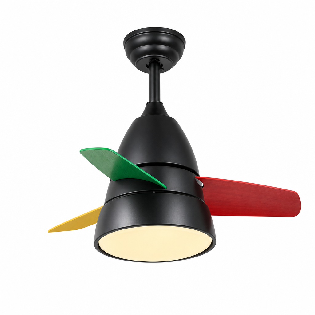 
Black Multicolor-Blade Ceiling Fan with Light - FAN931-02